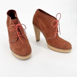 Cole Haan Stephanie Boots Ankle Booties Lace Up Oxford Stiletto Heel Shoes
